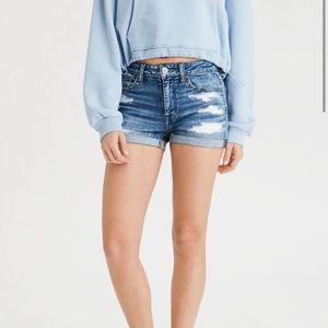 American Eagle Ripped Jean Shorts Size 4